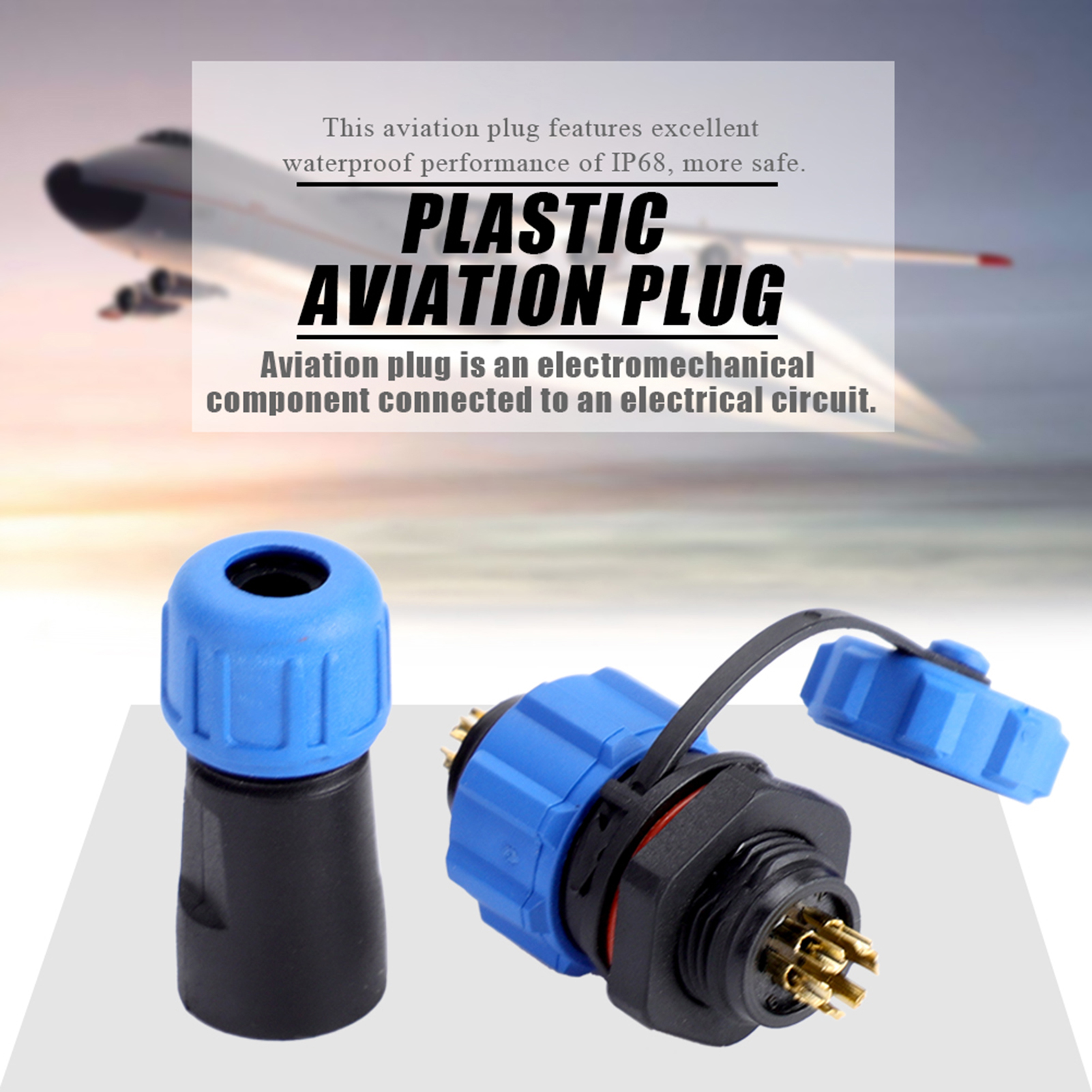Ip67 Wasserdichter Sp13 6-poliger Kunststoff-buchsenstecker Für Außenverkabelung