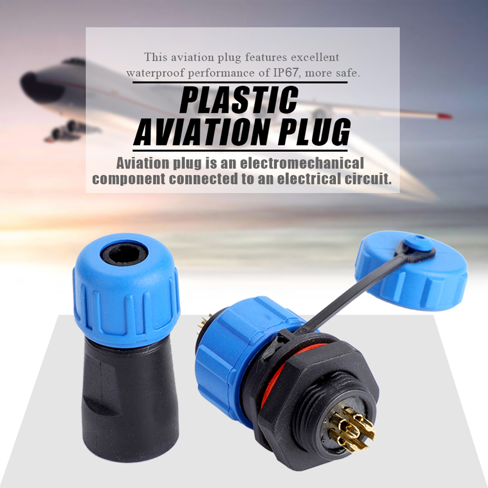 Ip67 Wasserdichter Sp13 5-poliger Weiblicher Kunststoffstecker Für Außenverkabelung