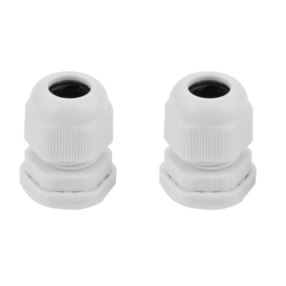 Ip68 Wasserdichte Kabelverschraubung Aus Weißem Nylon, 10er-packung Mit Pg11-steckverbindern