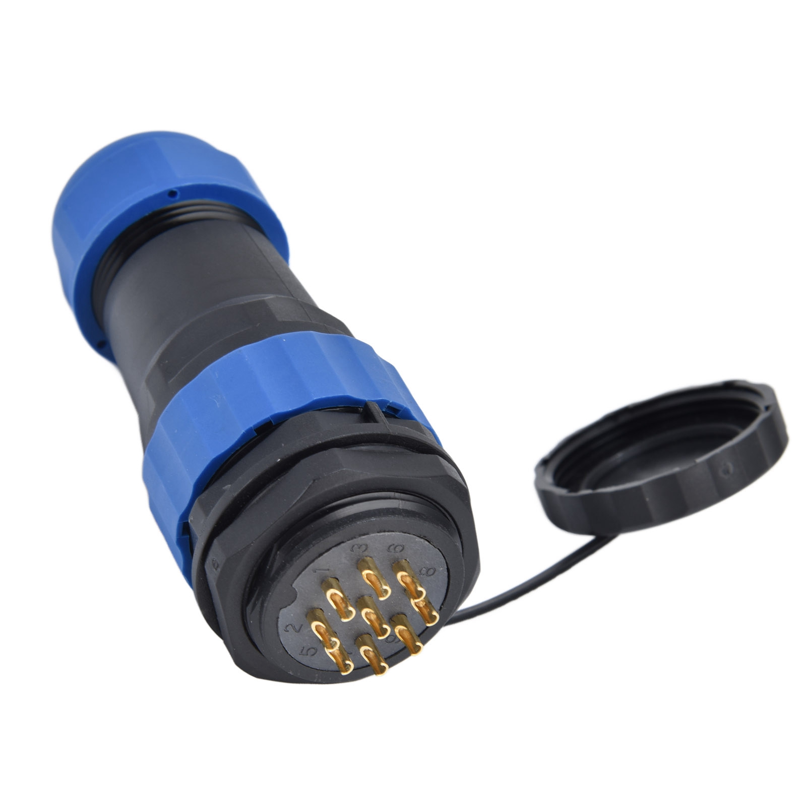 Ip68 Wasserdichter Luftfahrt-stromstecker Mit Hinterer Mutter, 380 V, 10 A, Für Sp289-poliges Kabel