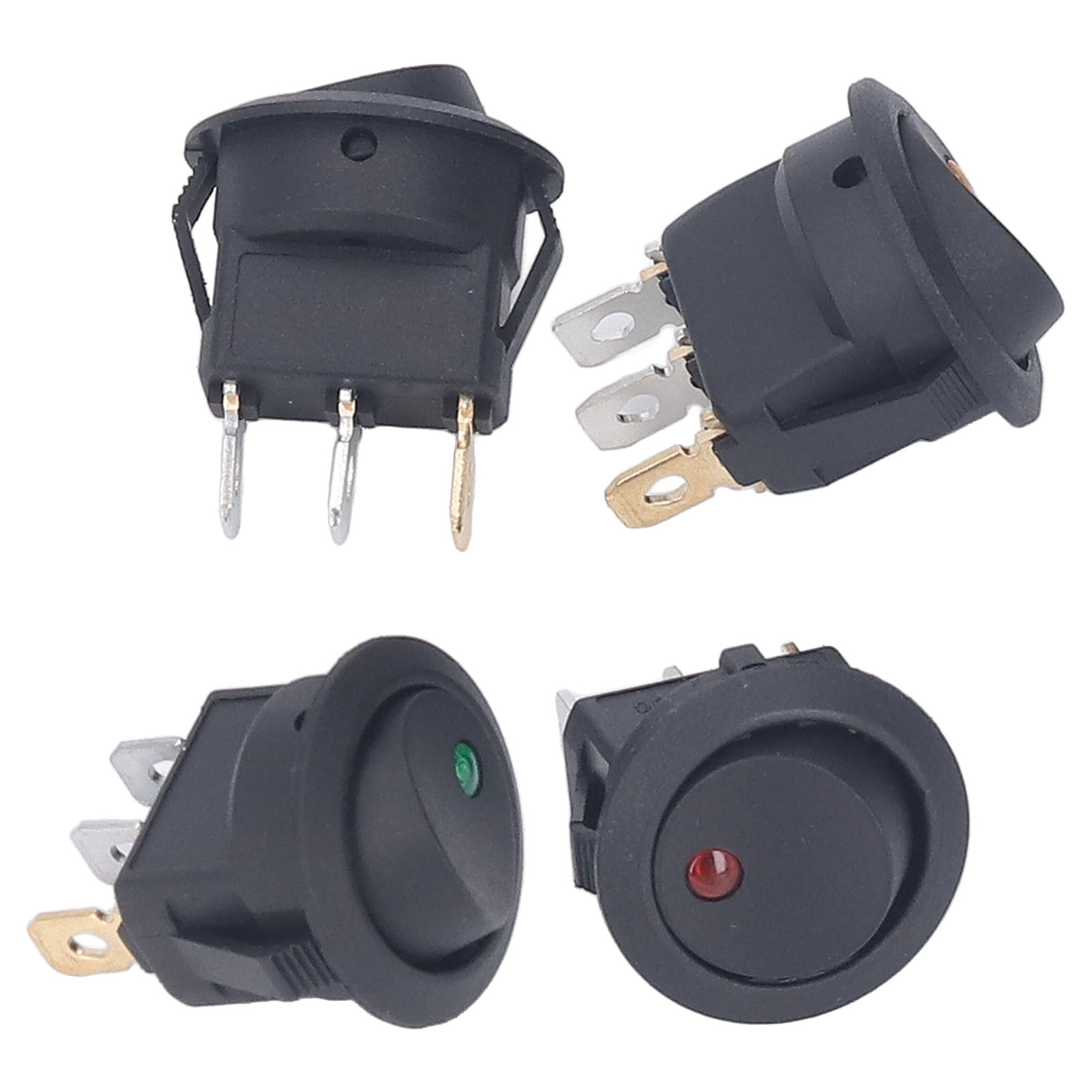 Set Mit 4 Runden 12v, 3-poligen, 2-positionen-led-wippschaltern, 20mm Für Boote