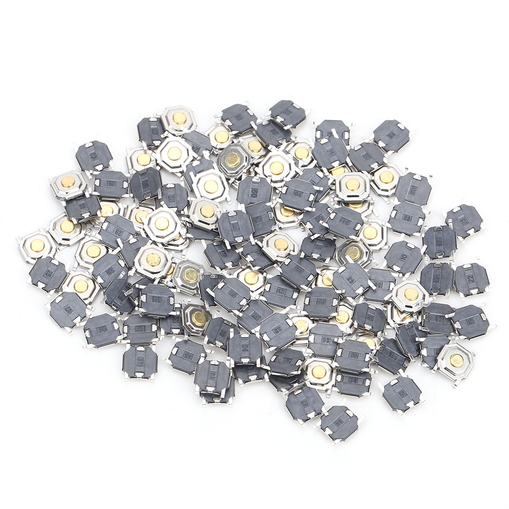 100 Stück Smd-tastschalter, 4x4x1,5mm Kunststoff-druckknopf, Leichte Smd-patch-bauteile, Berührungsempfindlich Für Leiterplatten.