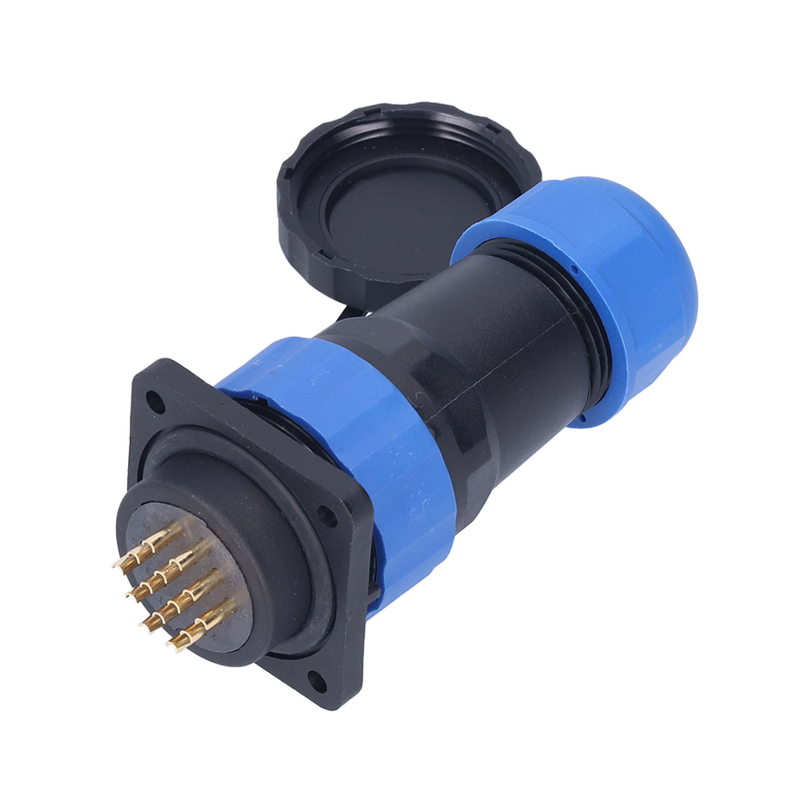 Wasserdichter Ip68-stecker, 4-poliger Quadratischer Flugzeugstecker, Männlich/weiblich, Sp2814, 380 V 10 A, Industriestecker Für Die Verkabelung