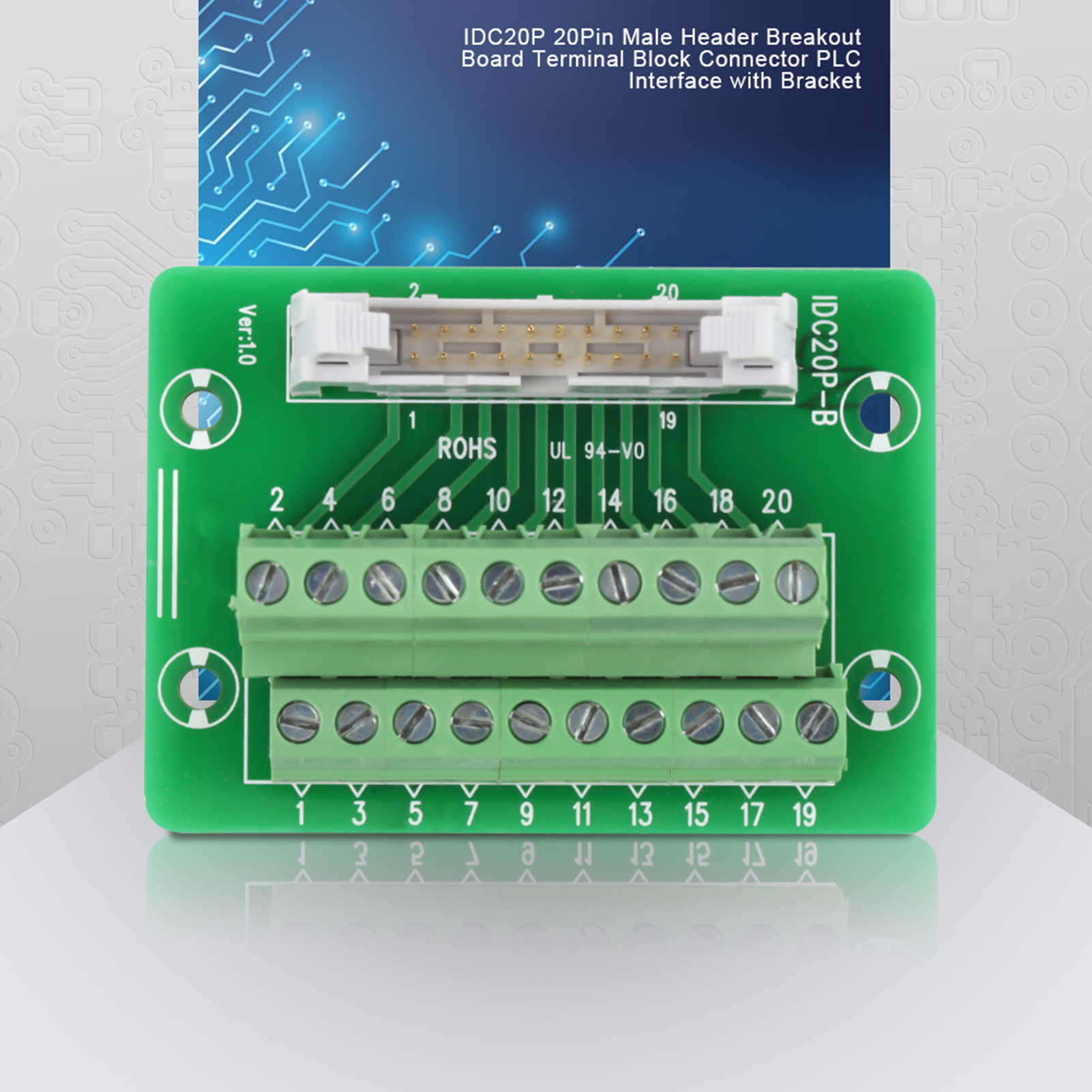 Idc 20p 20-poliger Stecker, Klemmenblock Mit Halterung, Sps-schnittstelle.