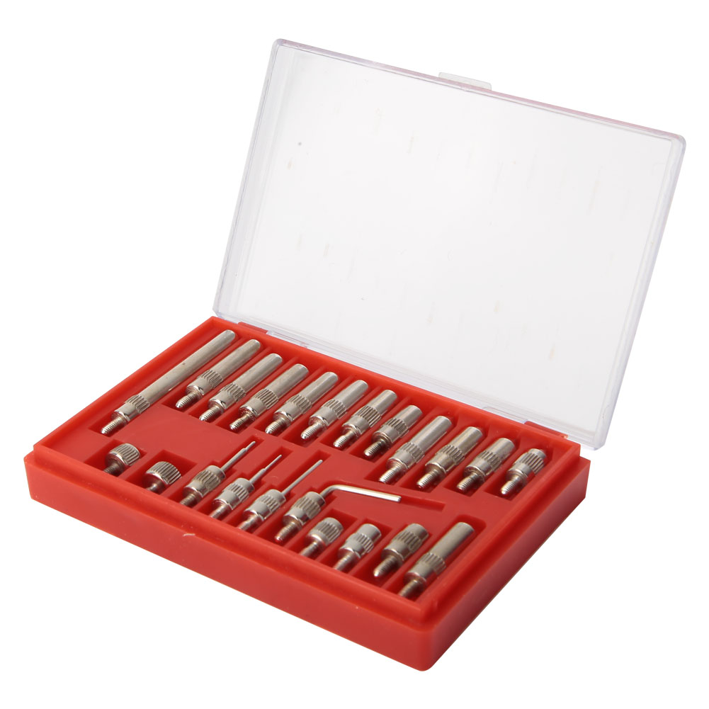 Satz Mit 22 Kontaktspitzen Für Komparatoren, Edelstahl, 0,01 Mm Genauigkeit, Messsondensatz