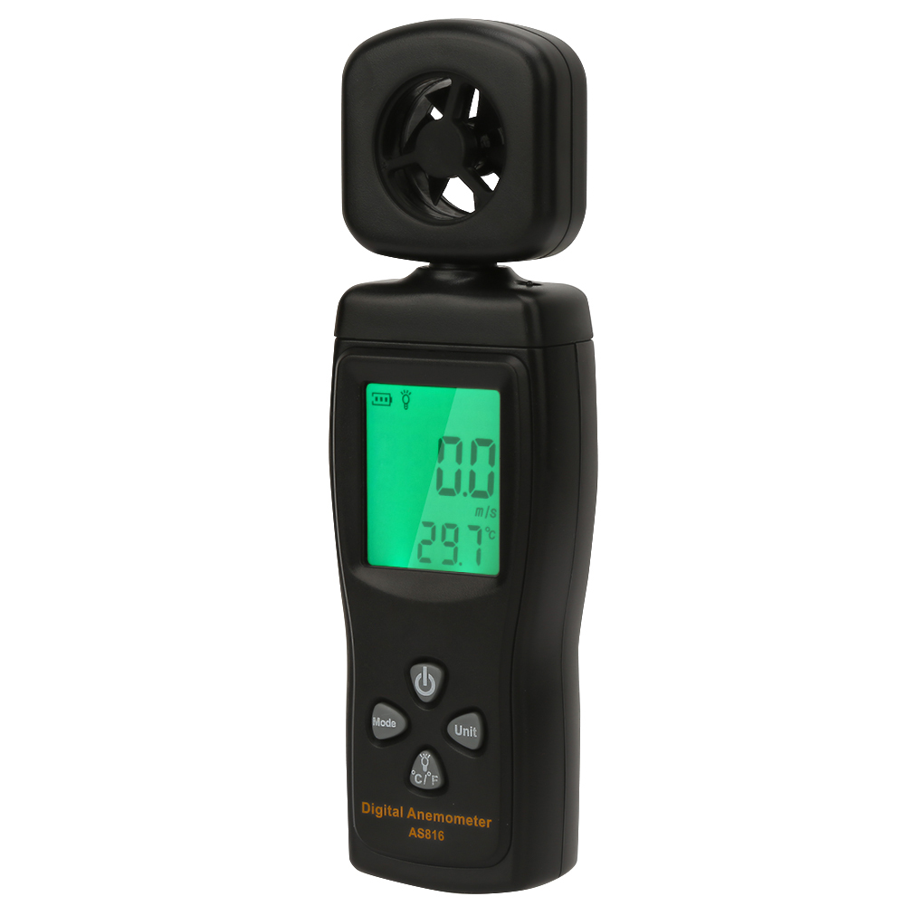As816 Mini-digitalanemometer Mit Intelligentem Sensor (0,3–30 M/s) Zur Messung Von Windgeschwindigkeit, Temperatur Und Luftstrom – Tragbares Messgerät
