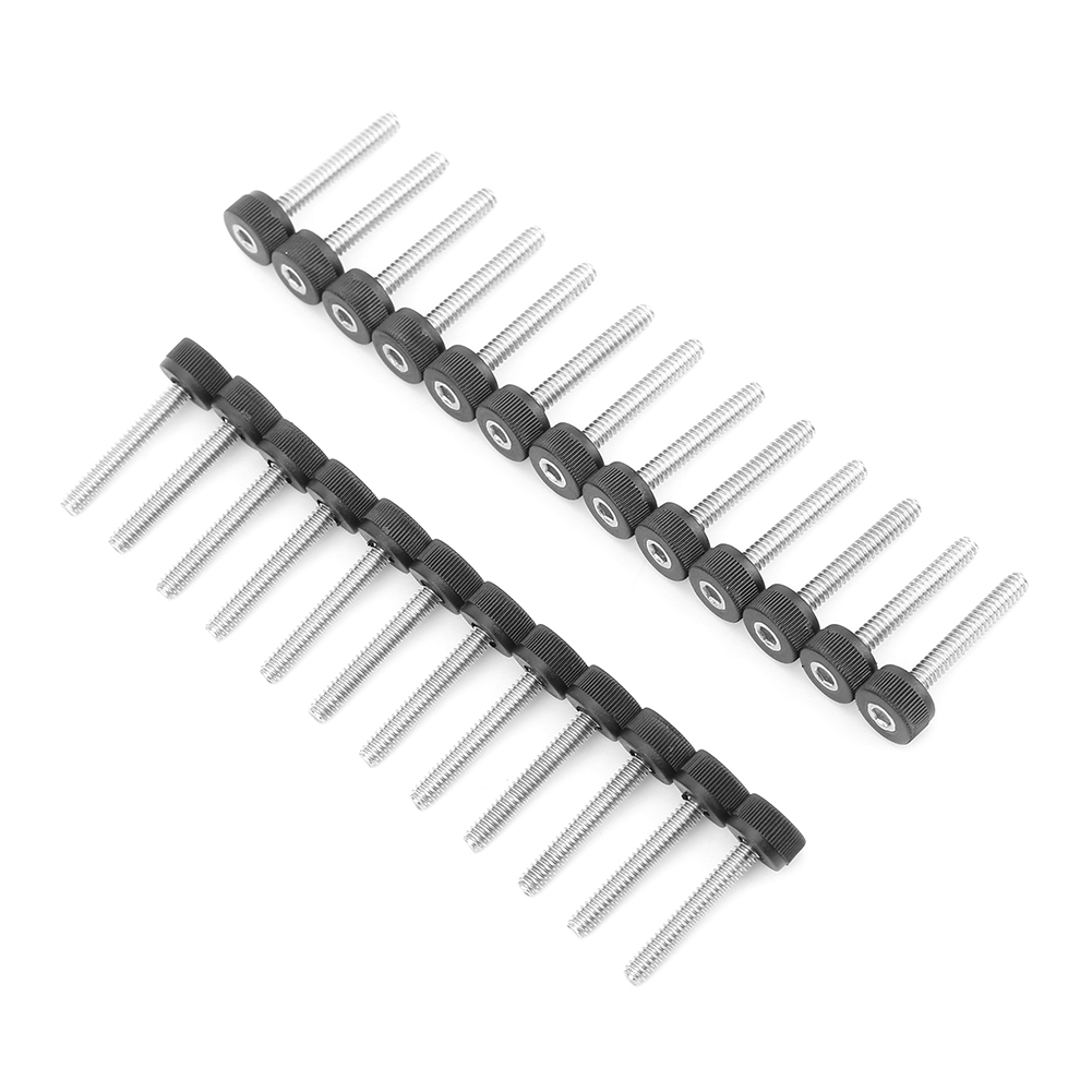 25-teiliges Set Rändelschrauben, Gerändelter Edelstahl, Nylonkappe, Vollgewinde 6-32, Teile Für Industrieroboter