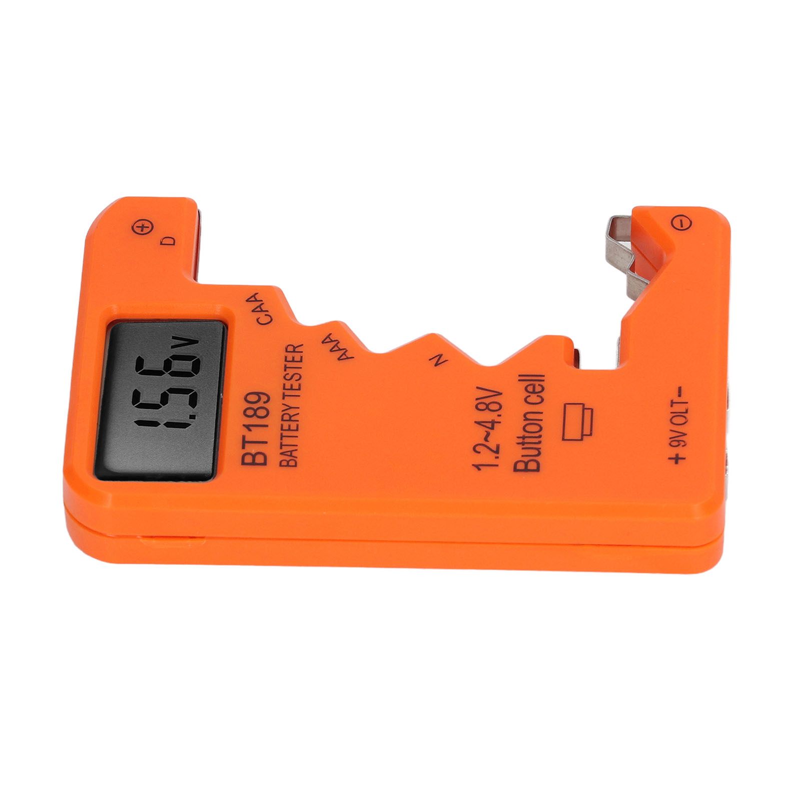 Batteriekapazitätstester Mit Digitalanzeige Für Aa-, Aaa-, 6f22-, 9v- Und 1,5v-batterien (orange)