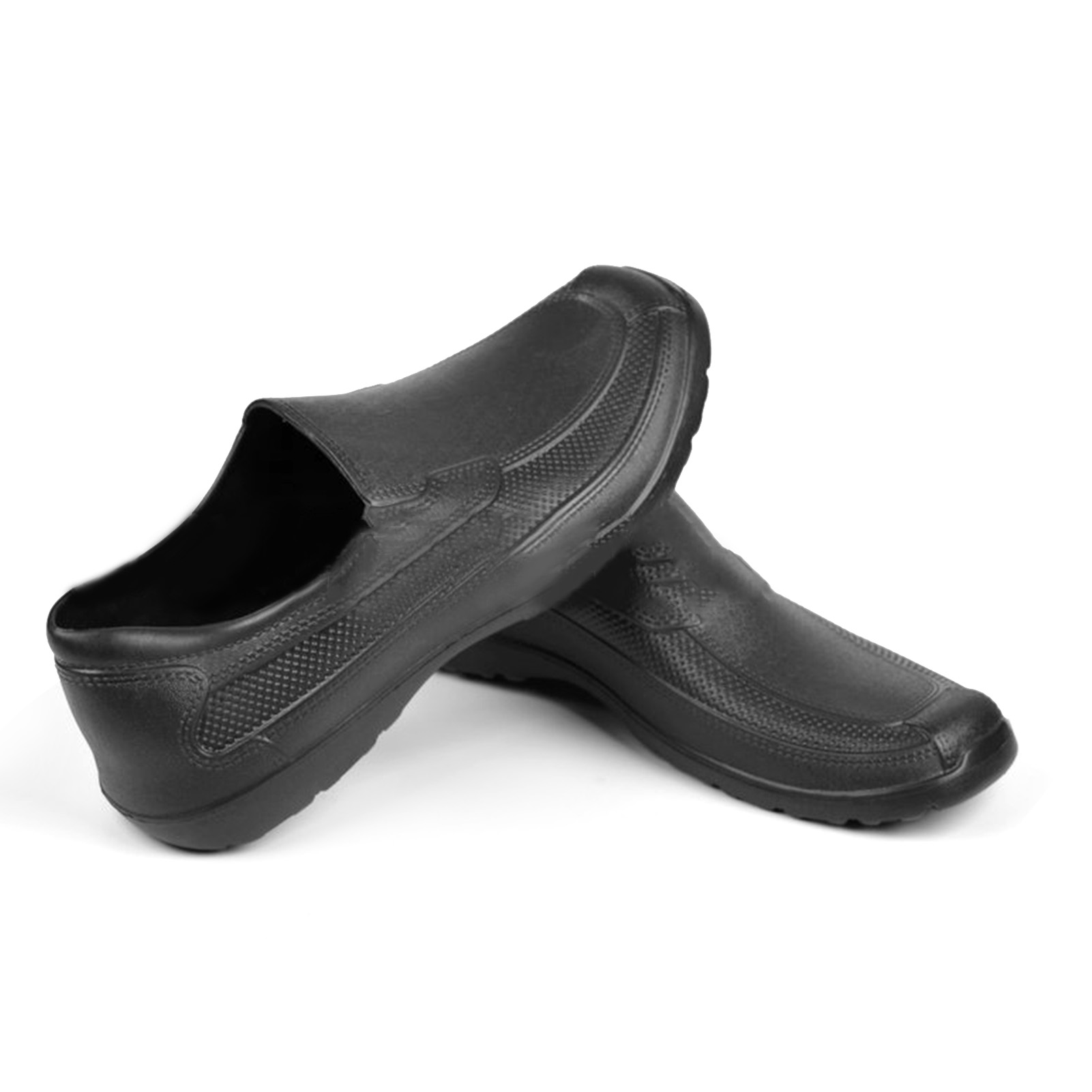 Schwarze Kochschuhe Mit Dicker, Wasserdichter Und Abriebfester Eva-sohle, Für Arbeiten Im Innen- Und Außenbereich.