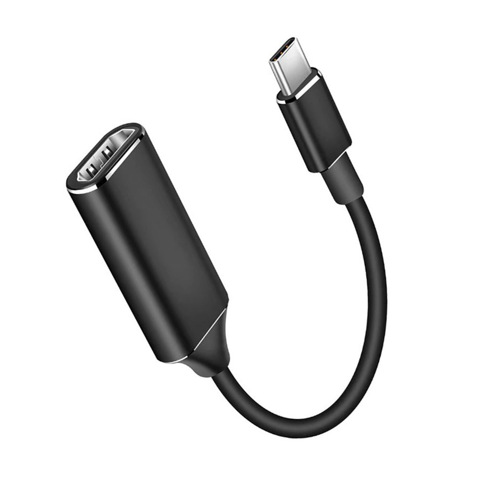 Usb-c-auf-4k-hd-multimedia-interface-adapter, Gehäuse Aus Aluminiumlegierung, Hd-display-interface-kabel, Schwarz