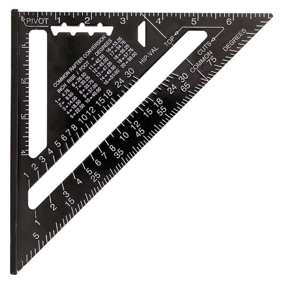 Schwarzer 7-zoll-zimmermannswinkel Aus Aluminiumlegierung Für Holzarbeiten, Rechtwinklig.