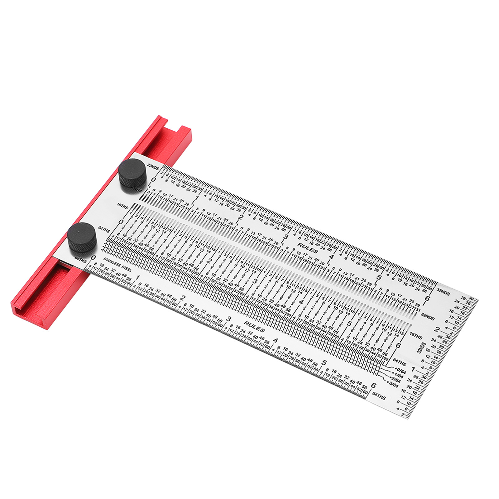 T-markierungslineal Aus Edelstahl Mit Schützender Schwarzer Pulverbeschichtung, Lineare Skala Für Holzbearbeitung, 15 Cm (6 Zoll).