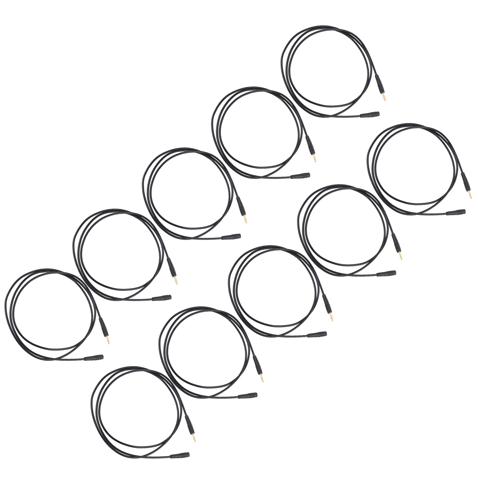 Set Mit 10 Schwarzen 2-mm-pvc-messing-bananensteckern Für Kfz-diagnose Und Elektrische Geräte