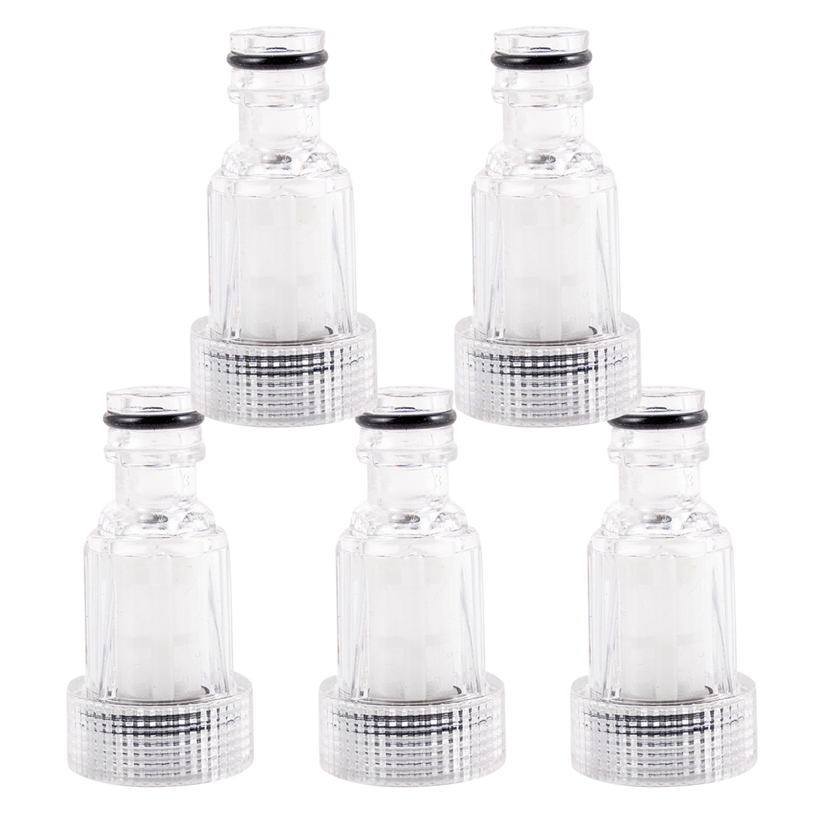 Universeller Wasserhahnadapter, 5er-pack, Aus Transparentem Kunststoff, Praktisch Und Einfach Zu Bedienen.