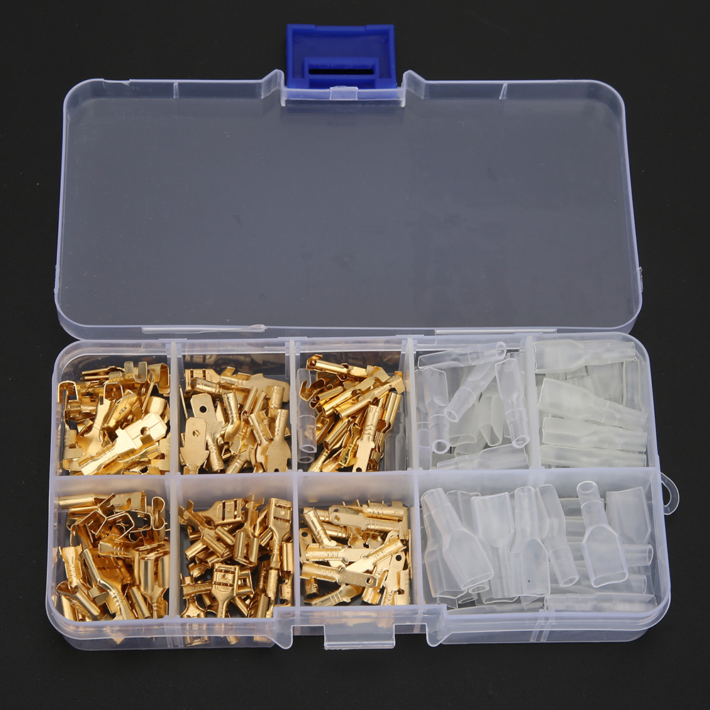 Elektrischer Steckverbinder (180-teilig), Goldfedereinsatz Mit Isolierkappe, Robustes Kabelschuh-set Für Die Verdrahtung, Kabelverschraubungsset (180 Crimpverbinder).