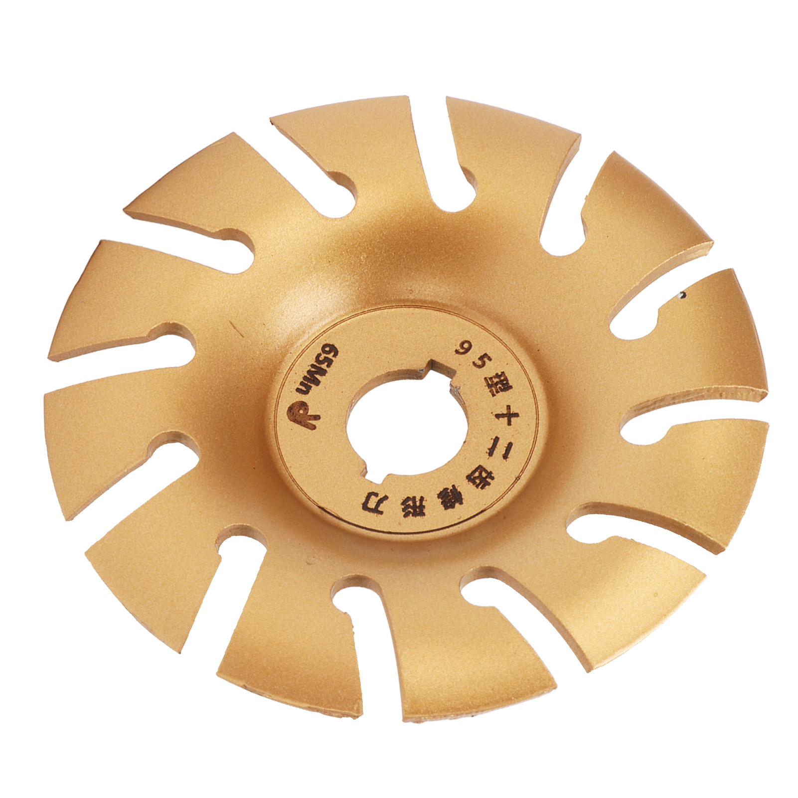 12-zahnige Edelstahl-schleifscheibe Für Holz, 95-mm-holzschleifscheibe, Winkelschleiferzubehör, Gold