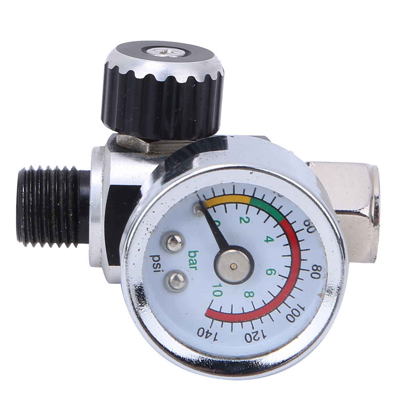 Luftdruckregler 0–10 Bar / 0–140 Psi, Ventil Aus Aluminiumlegierung, 1/4-zoll-bspp-ein-/ausgangsanschluss, Silber