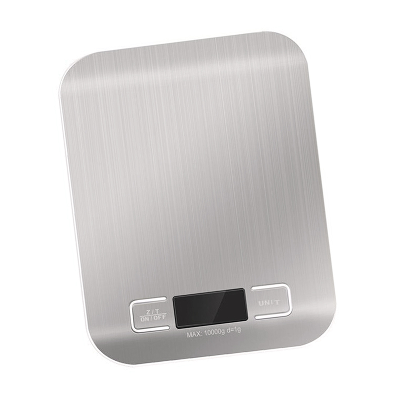 Elektronische Küchenwaage, Metallisch-weißes Lcd-display, Wasserdicht, Edelstahl, Zum Kochen Und Backen, 10 Kg Und 1 G Kapazität.