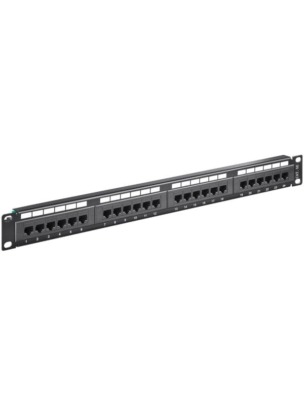 Pro CAT 5e 19 inch (48.3 cm) Patch Panel 24 Port UTP - Schwarz - 0.4m