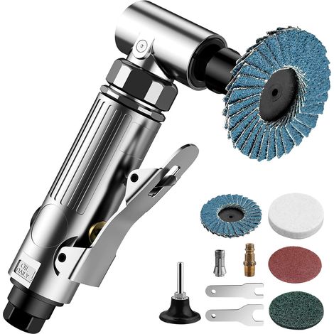 1/4"-druckluftschleifer 90 Psi – 20.000 U/min – 4 Scheiben Zum Schleifen, Polieren Und Schweißen – 90° Abgewinkelter Kopf Für Schwer Zugängliche Stellen