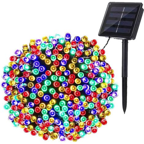 Solarbetriebene Weihnachtslichterkette, 22 M, 200 Leds, Wasserdicht, 8 Beleuchtungsmodi, Für Garten, Balkon, Bäume, Zaun, Terrasse, Partydekoration, Mehrfarbig [energieklasse A+++]