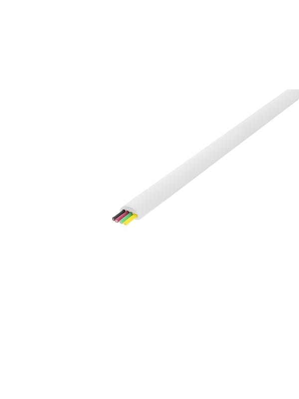 Pro Telephone flat cables 4-core 100 m reel AWG 30. - Weiß - 100m