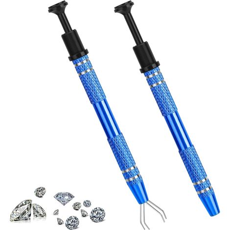 Groofoo 2-teiliges 4-krallen-piercingzangen-set Aus Metall, Diamantschmuck-werkzeugset, Schraubenpinzette Für Elektronische Bauteile, Teleskop-schmuckzange Für Kunst Und Haushalt