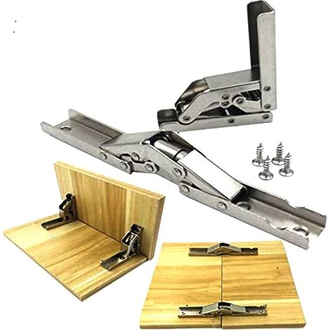 Stück Edelstahl-klappregalscharniere (90°) Mit Verdeckter Halterung, Tischplattenscharniere, Möbelzubehör, Klappregale