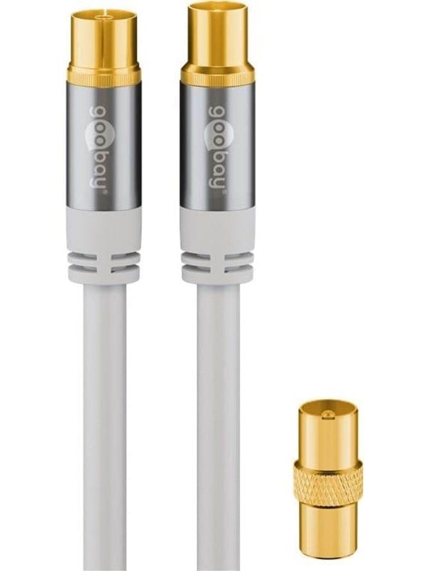 Pro TV antenna cable (135 dB) 4x shielded 5 m white