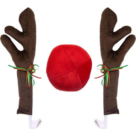 Weihnachtsauto-dekoration Mit Rentiergeweih Und Glöckchen. Passend Für Suv, Pkw, Lkw Und Transporter.