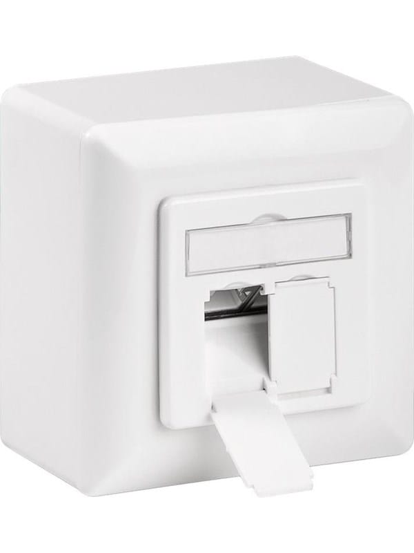 Pro CAT 6a universal wall plate inc. on-wall mounting frame
