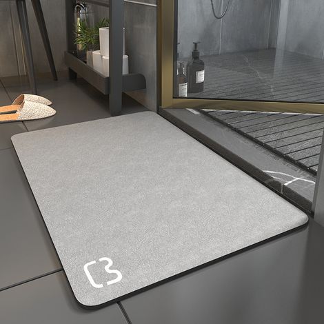 60 X 90 Cm Große Kieselgur-badematte – Rutschfest Mit Naturkautschuk-rückseite – Super Saugfähig Und Schnelltrocknend – Für Bad Und Küche