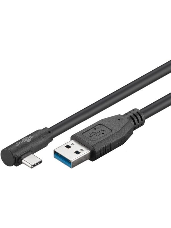 Pro USB-A USB-C - 90° - 2m - USB 3.2 Gen 1 - Schwarz