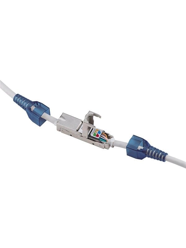 Pro toolless cable connector CAT 6A STP shielded - Silber