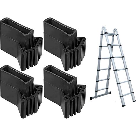 Set Mit 4 Sicherheitsfüßen Für Leitern – Pvc-schutzhülle – Rutschfest Für Holz- Und Fliesenböden – Kompatibel Mit Teleskopleitern