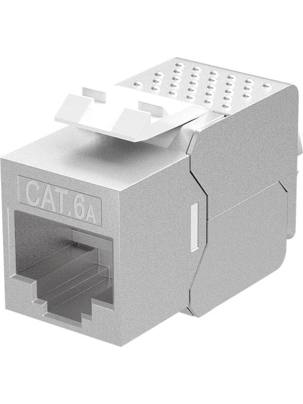 Pro Keystone module RJ45 CAT 6A STP slim-line - Silber - 0cm