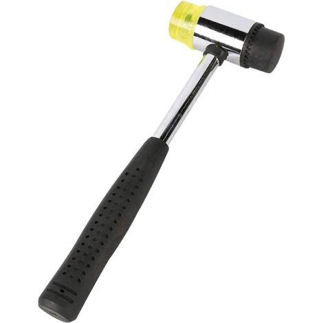 Gummihammer, Doppelkopf-montagehammer, Doppelseitiger Hammer, Durchmesser 35 Mm, Aluminiumhammer, Werkzeug-reparaturset (schwarz) X 1, Produkte Für Haus/garten