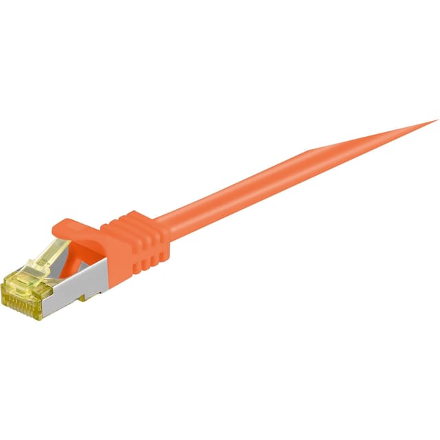 Pro RJ45 patch cord CAT 6A S/FTP (PiMF) 500 MHz with CAT 7 raw cable orange - Orange - 3m