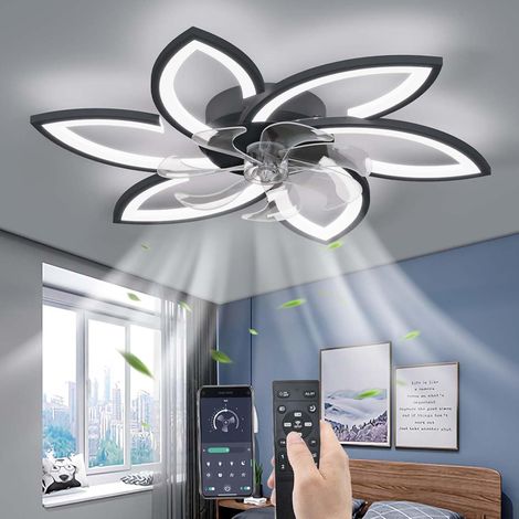 Leiser Deckenventilator Mit Licht Und Fernbedienung, Dimmbare Led-deckenleuchte Im Modernen Stil, 78 Cm