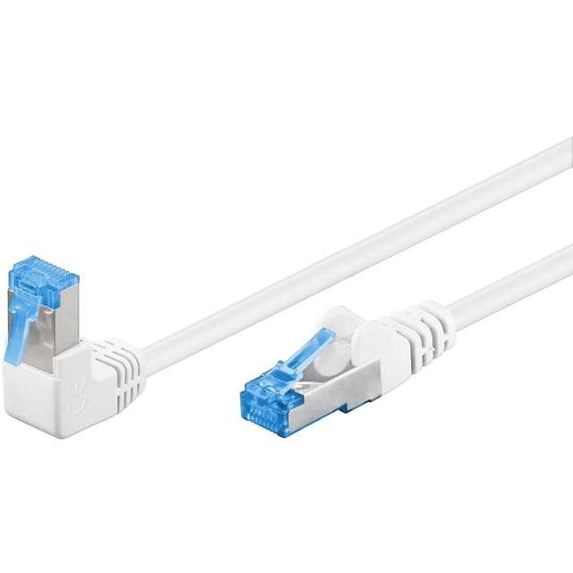 Pro LAN CAT 6A S/FTP 90° - Weiß - 1m
