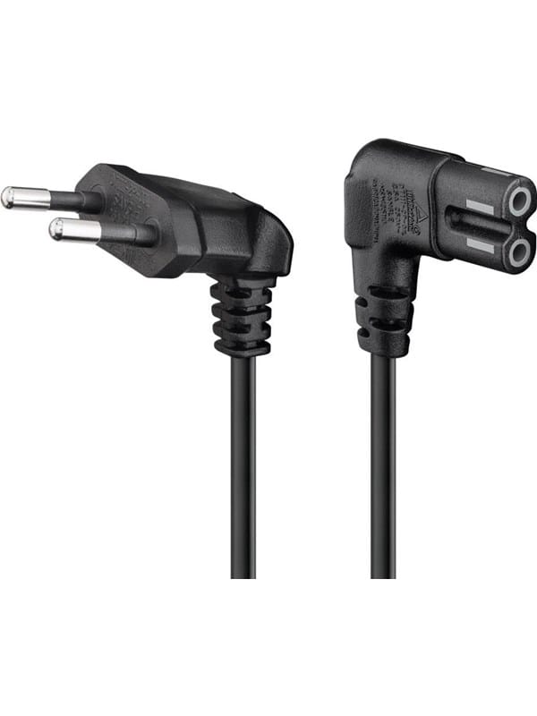 Pro Power cable C7 - 0.5 m - Schwarz - 90°