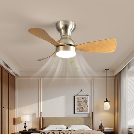 Deckenventilator Mit Licht Fürs Schlafzimmer: 76 Cm Leiser Deckenventilator – 6 Geschwindigkeitsstufen, Fernbedienung Und Dimmbare Led-beleuchtung
