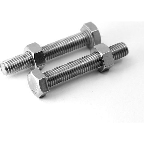 M8 X 50 Mm 10 Stück 304 Edelstahl Sechskantschrauben Außenwinkel-sechskantschrauben, Schrauben Und Muttern Set