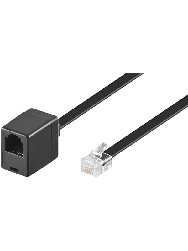 Pro Modular telephone extension cable - Schwarz - 3m