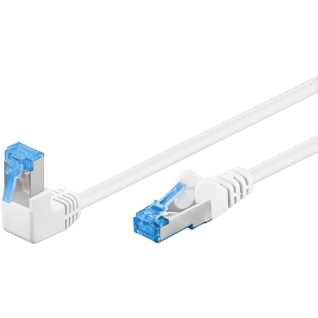 Pro LAN CAT 6A S/FTP 90° - Weiß - 0.5m