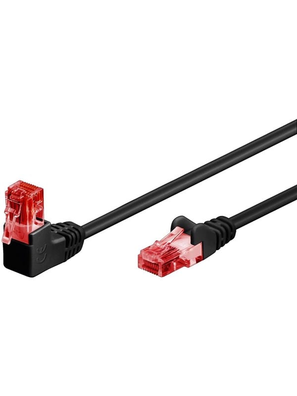 Pro LAN CAT 6 U/UTP - 90° - Schwarz - 2m