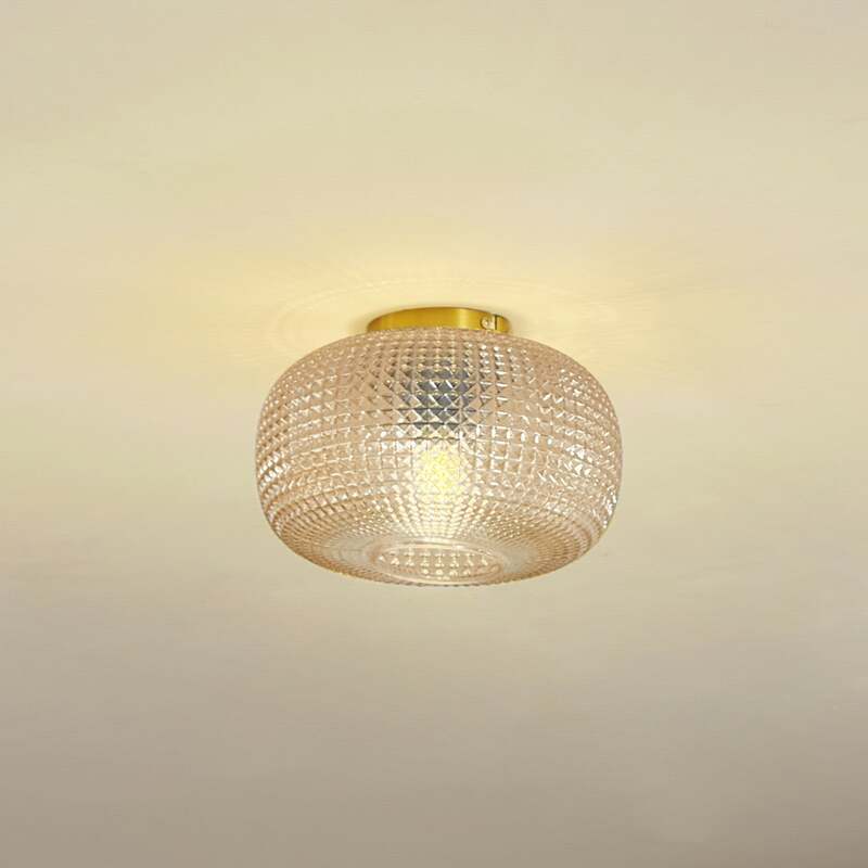 [neuwertig] B-ware Lindby Deckenleuchte Hildur Ø 25 Cm Amber Glas Dimmbar E27 Ip20