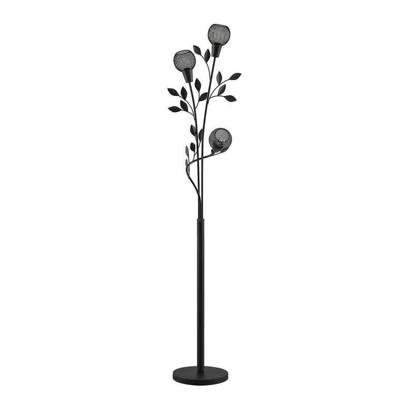 [neuwertig] B-ware Lindby Stehlampe Florentiner Leuchte Kanye Led 3-flammig Schwarz 160cm Hoch