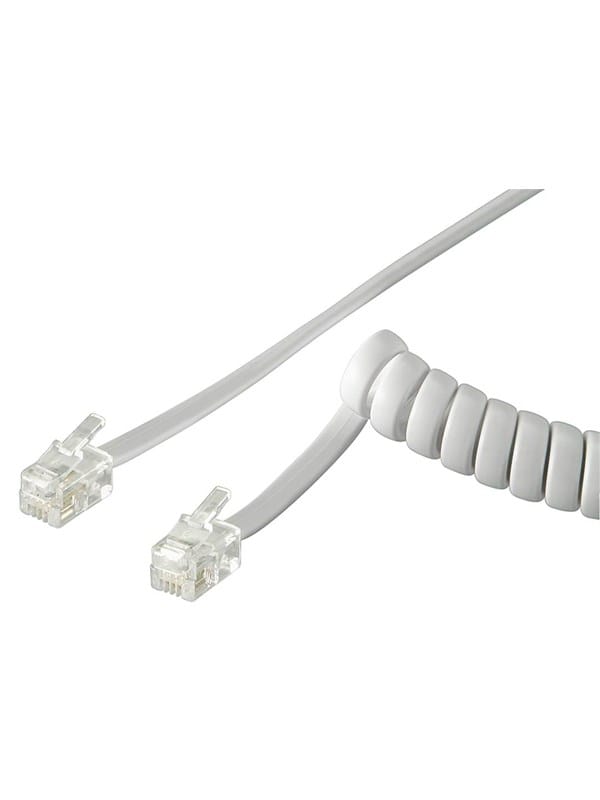 Pro Phone handset spiral cable CCA (copper-clad aluminium) - Weiß - 4m