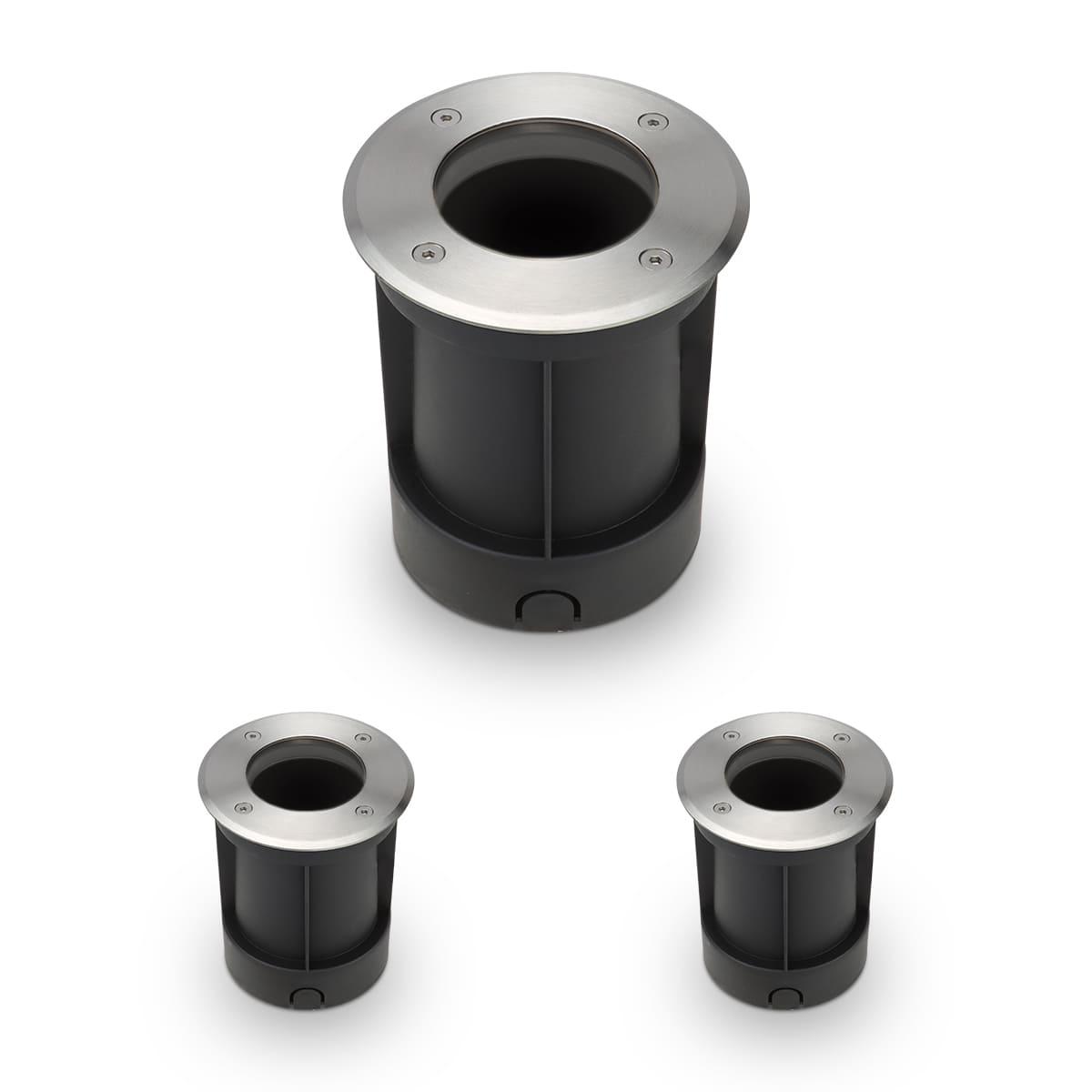 Led Bodeneinbaustrahler Rund Edelstahl 230v Ip67 - Leuchtmittel: Ohne - Anzahl: 3x